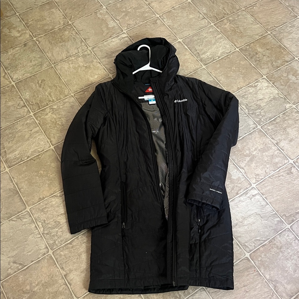 Columbia Black Quilted Hooded Jacket
